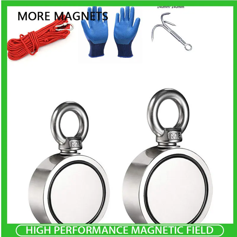 

Super Strong Search Magnet Neodymium Rare Earth Fishing Magnet Diameter 75/60/48/42 Magnetic Holder Fishing Salvage Magnet