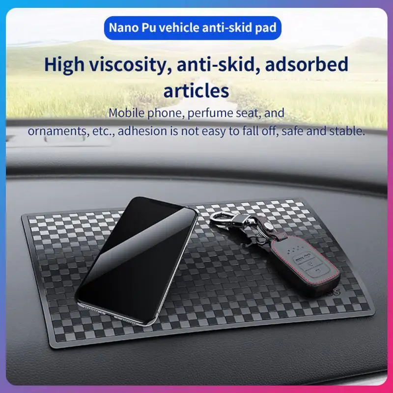 

Использованная Нескользящая клейкая Накладка для приборной панели автомобиля, нескользящая клейкая накладка, прочный нескользящий Силиконовый коврик, держатель для телефона, Универсальный коврик