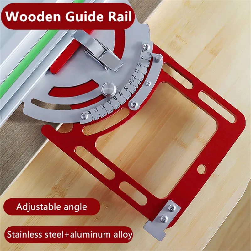 

All Metal Universal Electric Circular Saw Guide Rail 0-60° Angle Adjusting Tool Engraving Machine Plate Slotting Track Clamp