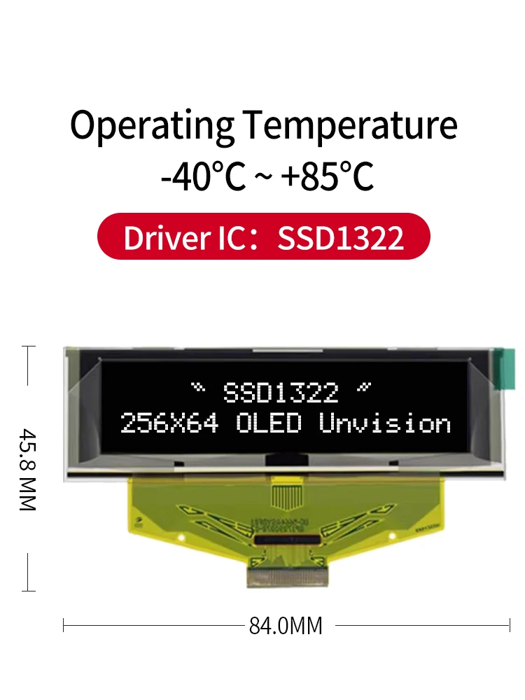 SPI параллельный SSD1322 25664 256*64 ЖК-панель 256x64 2 8-дюймовый OLED