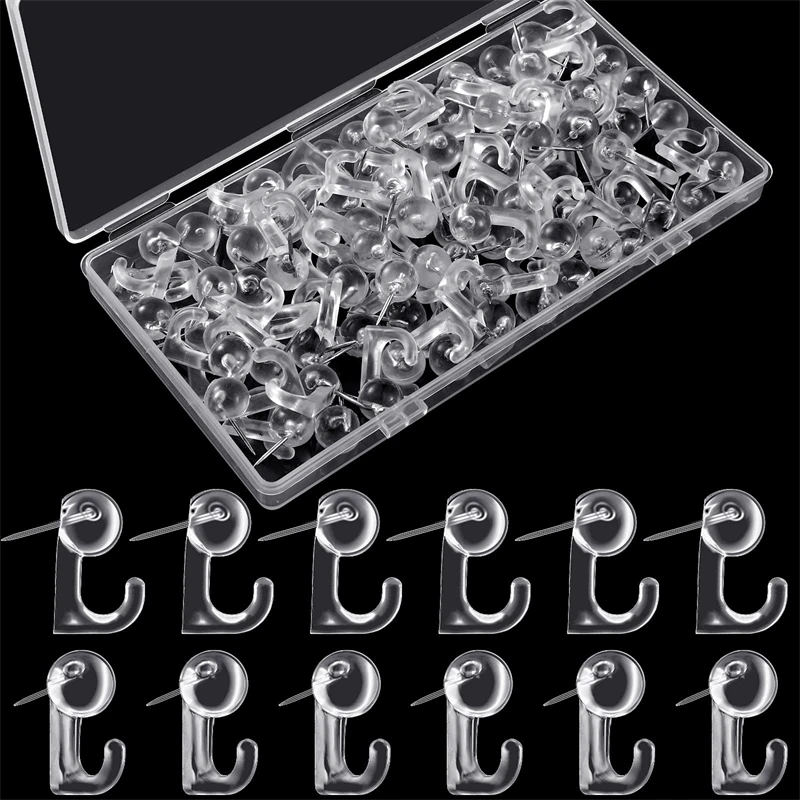 

Булавки с крючком, пластик, 50/40 шт