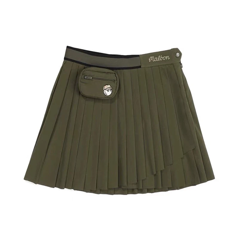 

Women's Athletic Golf Skirts with Mini Bag Fashion Causal Women Golf Wear Clothing Running Sports Pleated Shorts Tennis Skirt