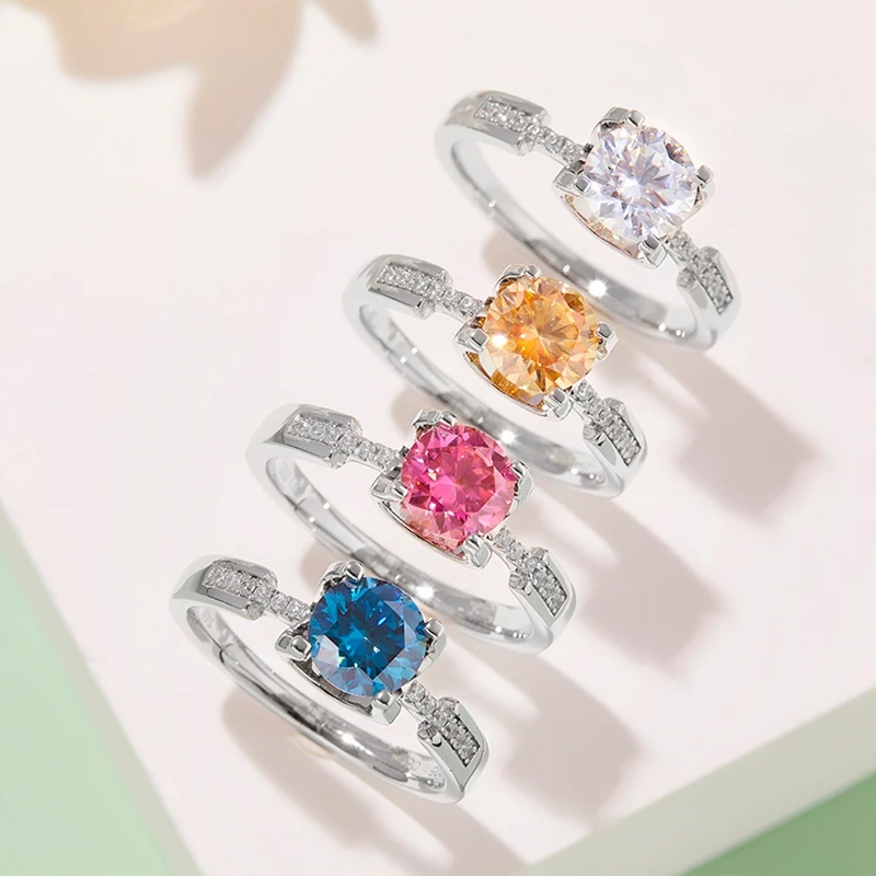 LUSTER 6 5 пробы с муассанитом 18 К 925 мм