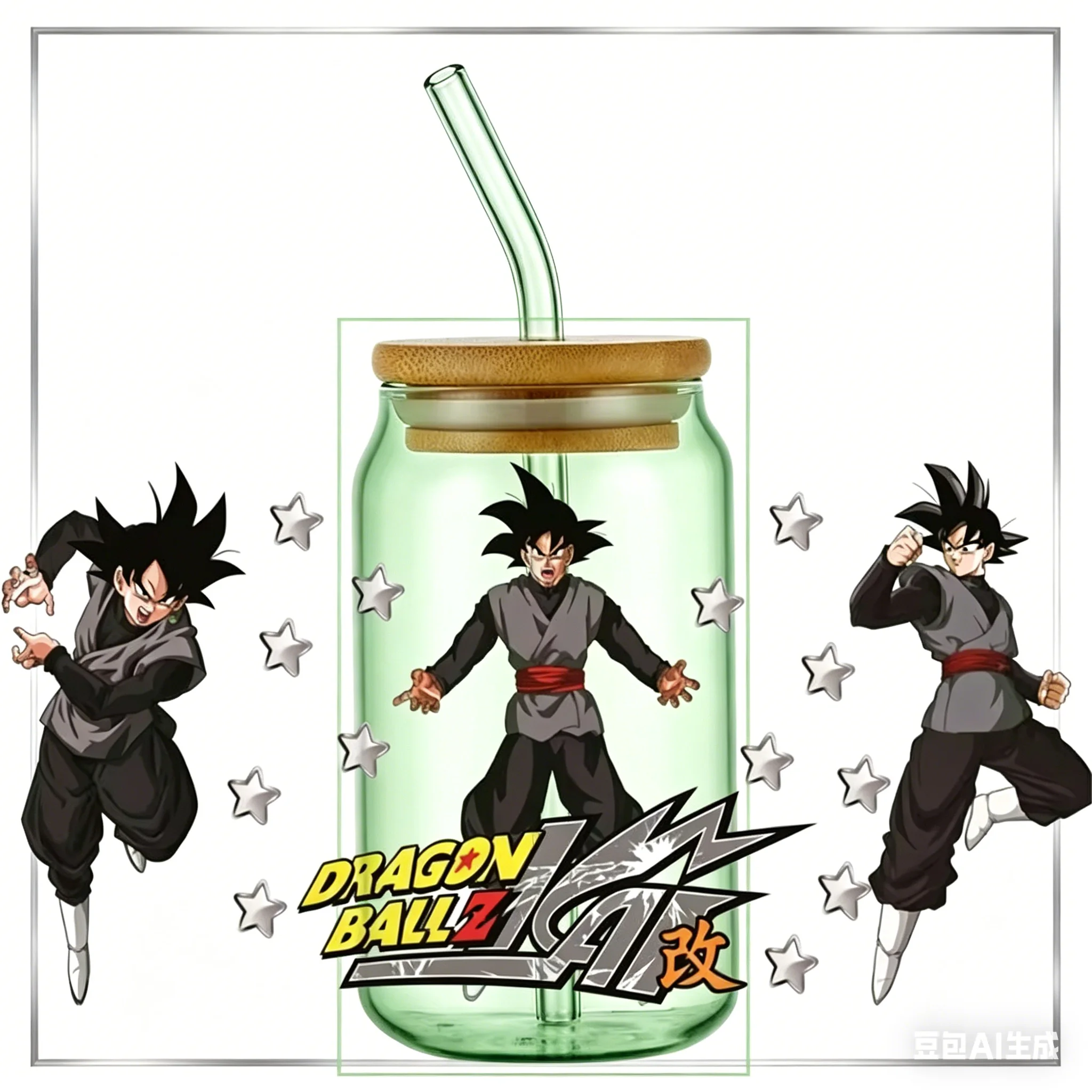 Фото Наклейка для стаканов с рисунком Dragon Ball, 16 унций, УФ-печать, водонепроницаемая, для самостоятельного нанесения, для стеклянных стаканов Libbey, декор для дома №1