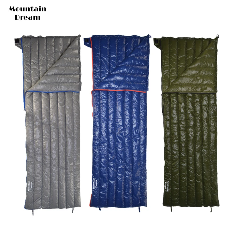 Mountaindream Outdoor camping hiking portable envelope 90% goose down 200*73 sleeping bag 3 seasons warm