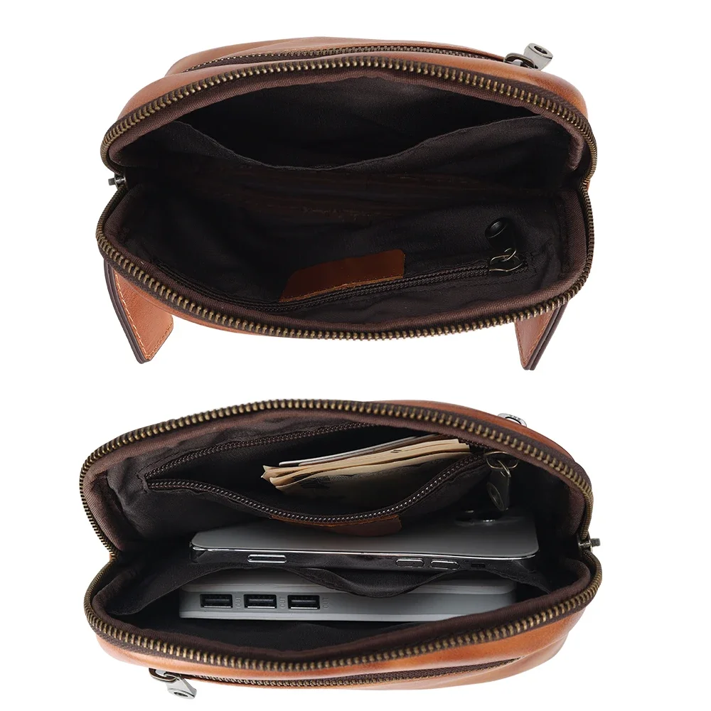 2024 новейший дизайн индивидуальный логотип мягкая поясная сумка из натуральной