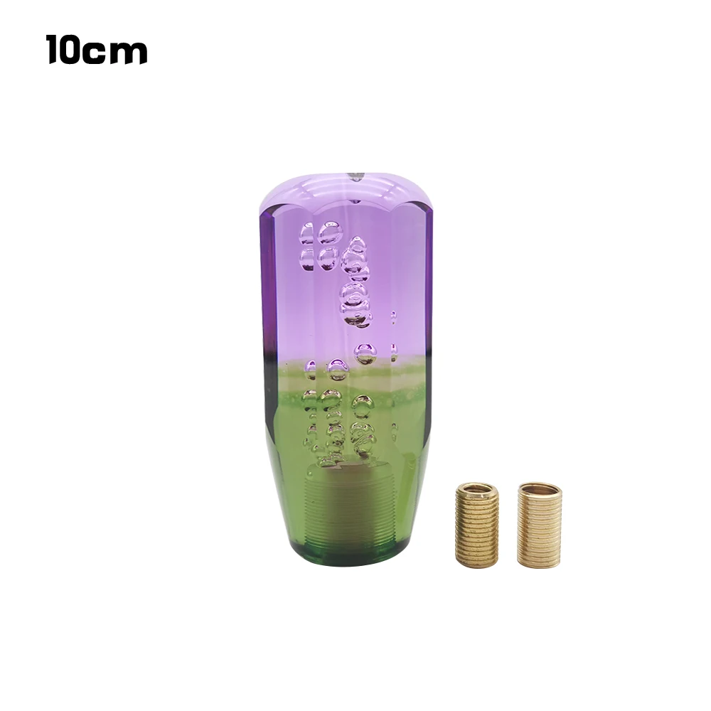 

Car Manual Shift Knob Gear Shifter Head Shift Knob Stick Crystal Transparent Bubble Purple Green Throw Gear Shifter 10cm