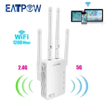 EATPOW 5G WiFi Repeater Wifi Amplifier Signal Wifi Extender Network Router Wi Fi Booster 1200Mbps 5 Ghz Home Long Range Extender