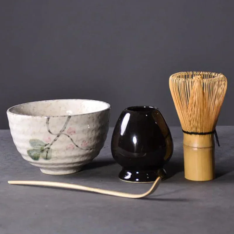 Традиционная чаша для чаши Matcha набор совок венчика бамбуковая подставка