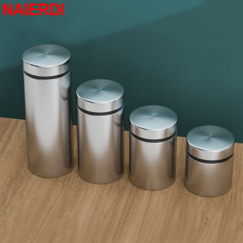 

NAIERDI 10 Pack 25mm Glass Fasteners Sign Standoff Screws Advertising Screws Stainless Steel Wall Mounts Glass Acrylic Nail