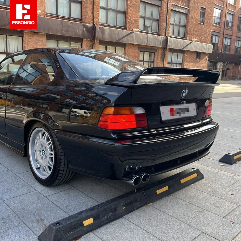 

For BMW 3 Series E36 1990-2000 Spoiler ABS Plastic Matte Black or Glossy Black Spoiler For BMW E36 M3 Rear Wing