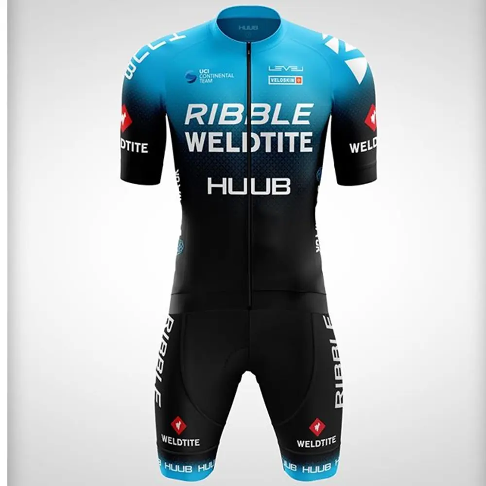 

New HUUB Jumpsuit Triathlon Cycling Mens Suit Skinsuit Summer Short Sleeve Trisuit Jersey Road Bike Apparel Fit Running Clothing