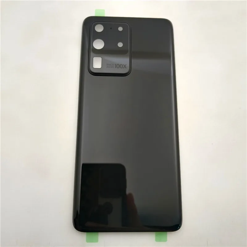 

Стеклянная задняя крышка батарейного отсека для Samsung Galaxy S20 Ultra G988 корпус + рамка для объектива камеры Запасная часть