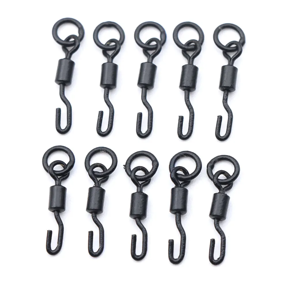 

20pcs Spinner Rig Ring Swivels Method Feeder Fishing Quick Change Hooklink Connector Swivels For Fishing Accessories Tackle