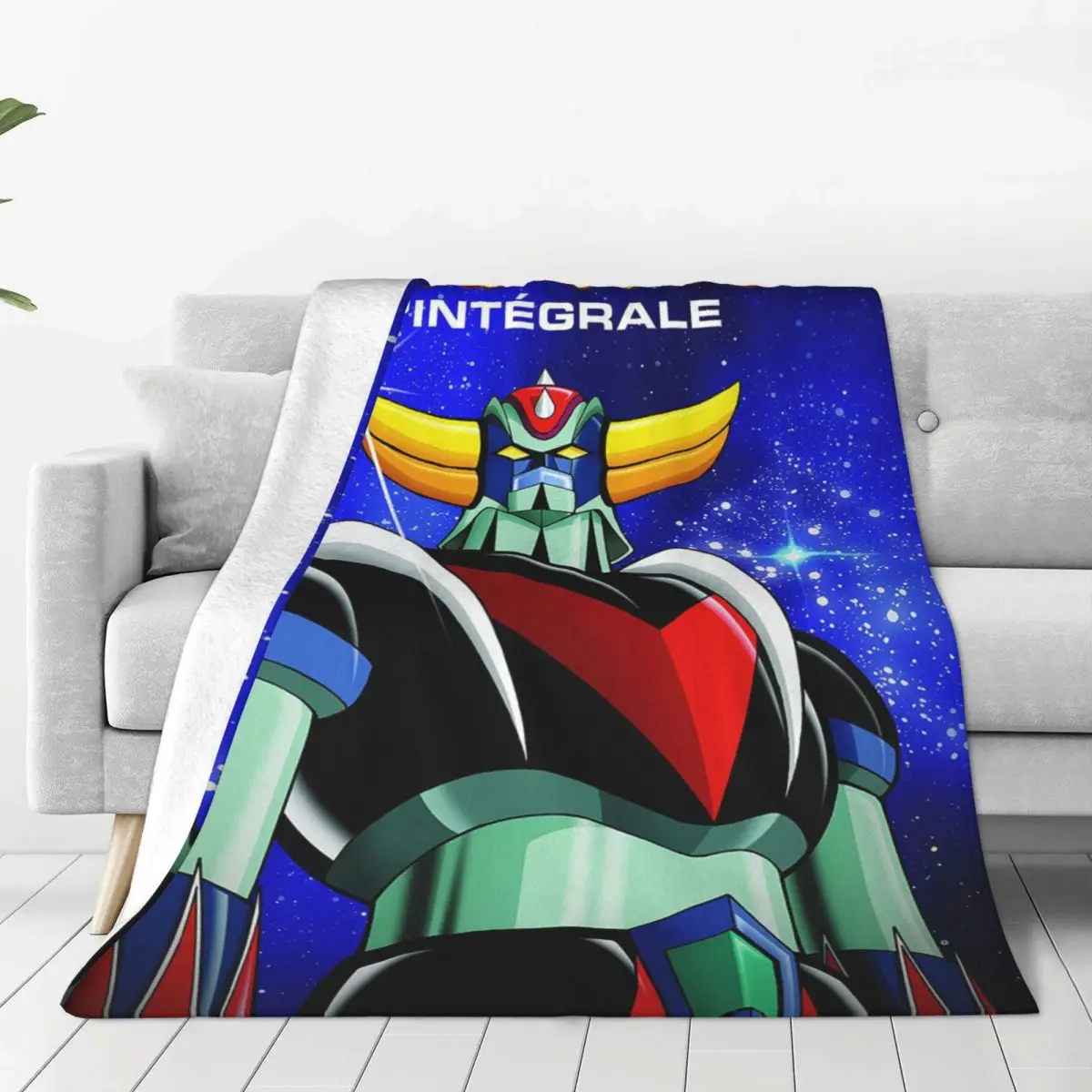 

Goldorak Actarus UFO Robot Grendizer Fleece Throw Blankets Mazinger Z Anime Blanket for Bedding Couch Super Soft Quilt