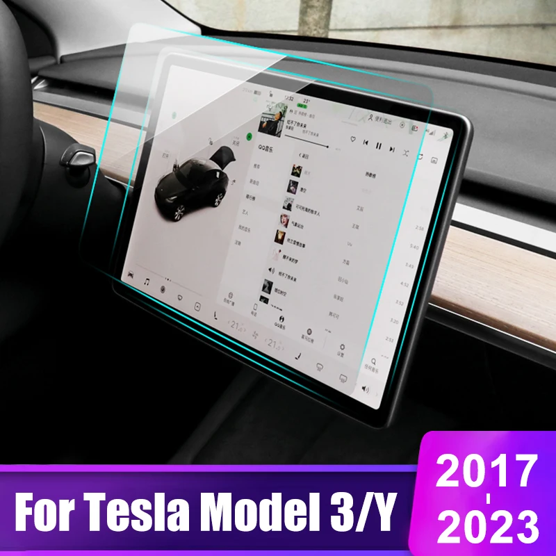 

For Tesla Model 3 Y 2017- 2020 2021 2022 2023 Tempered Glass Car Navigation Screen Protector Film Display Stickers Accessories