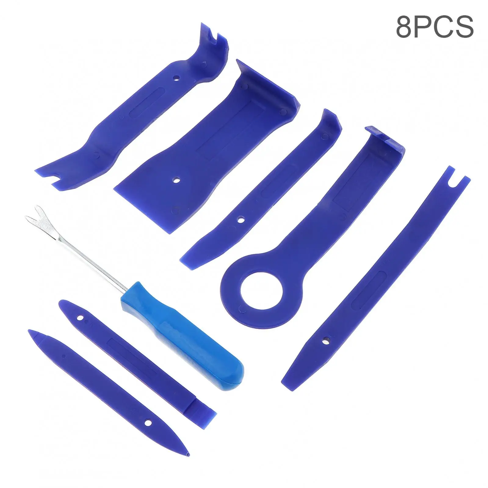 

8 Pcs Durable Car Audio Dash Door Panel Window Molding Fastener Remover Tools Kit with Red and blue Options