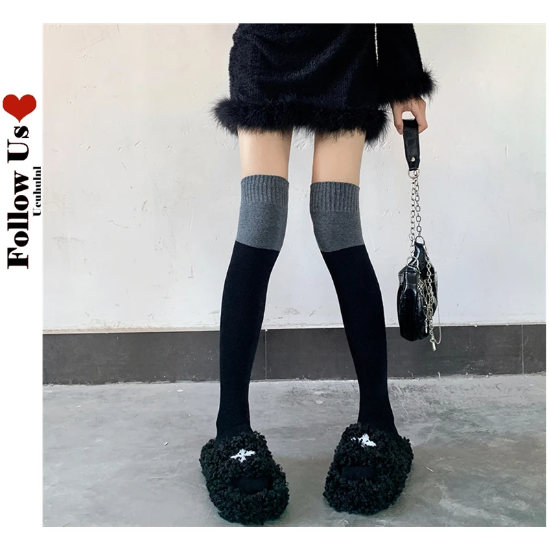 

Носки до бедра, длинные носки с ложным сращением, женские модные чулки выше колена в Корейском стиле, чулки в японском стиле Лолита, женские ...