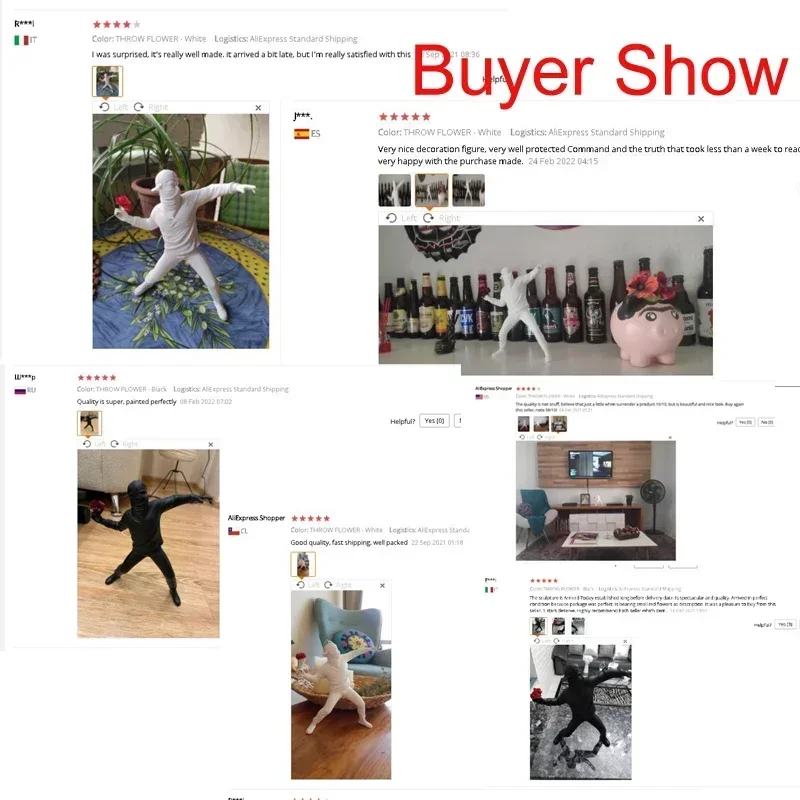 Домашнее украшение статуэтка Бэнкси цветок скульптура бомбардировщика Англия