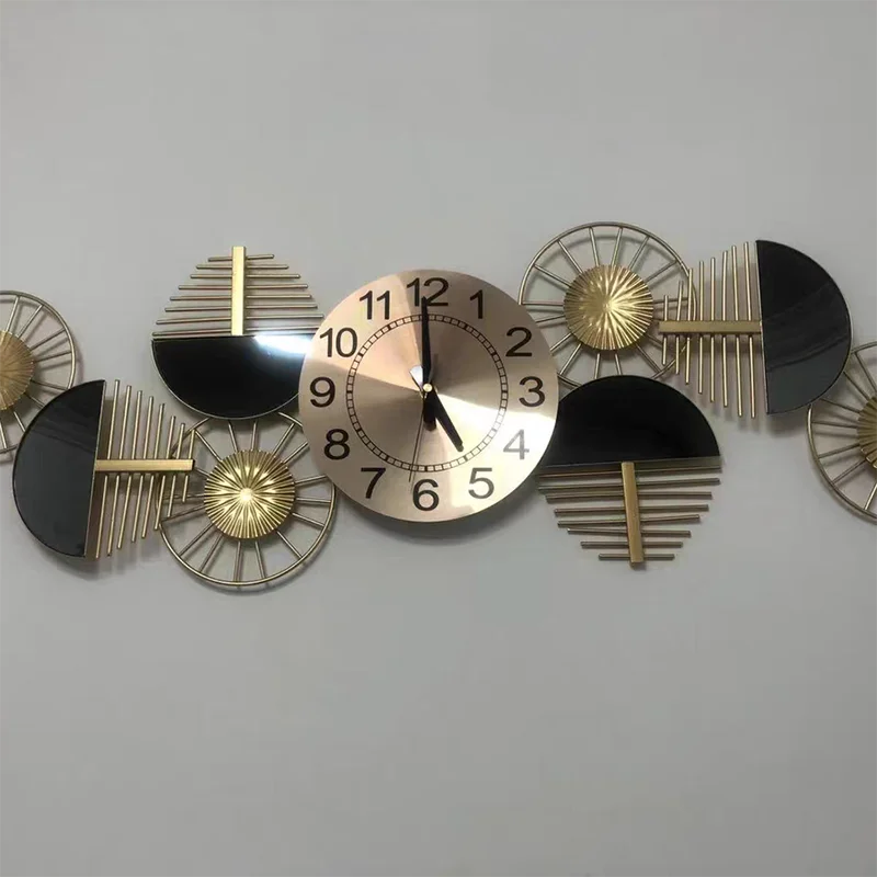 

Oversized Luxury Wall Modern Clock European wall decor Silent Wall Clock Metal Creative Reloj De Pared Household Products