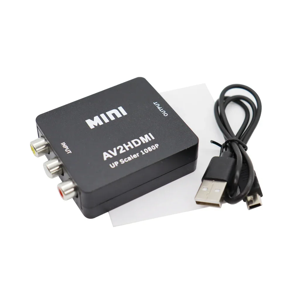 Композитный адаптер совместимый с RCA AV в HDMI конвертер аудио-видео кабель 1080P
