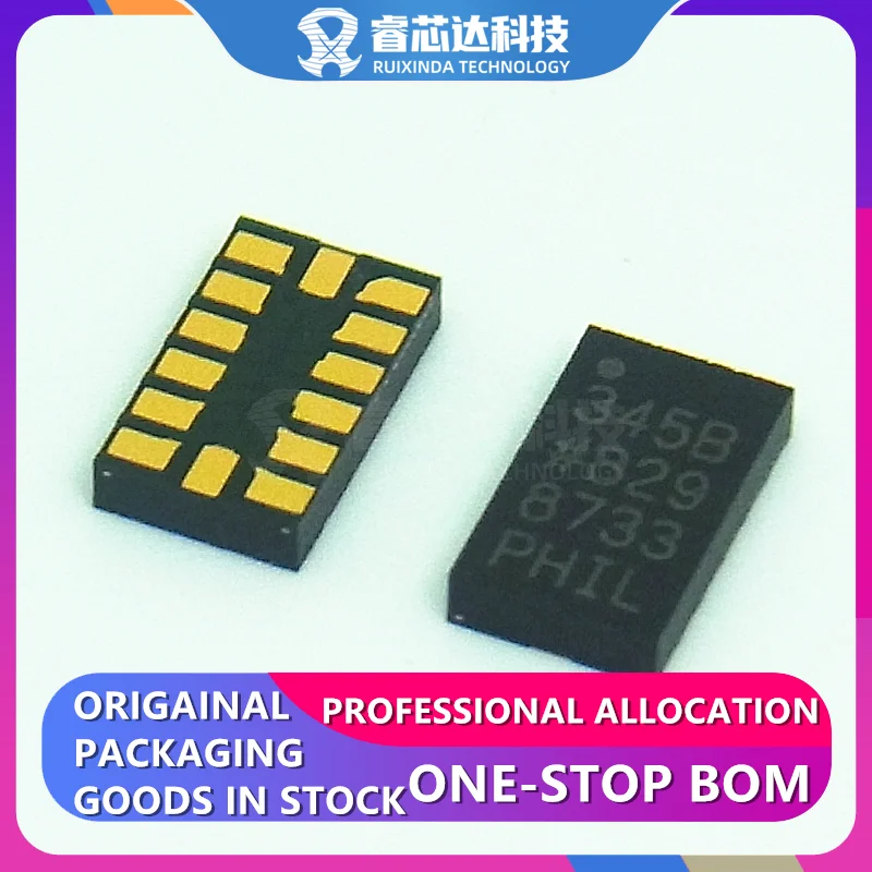Акселерометр ADXL345BCCZ X, Y, оси Z ± 2g, 4g, 8g, 16g, 0,05 Гц ~ 1,6 кГц ADXL345BCCZ-RL7 14-LGA (3x5) Оригинальный оригинальный RXDNA IC