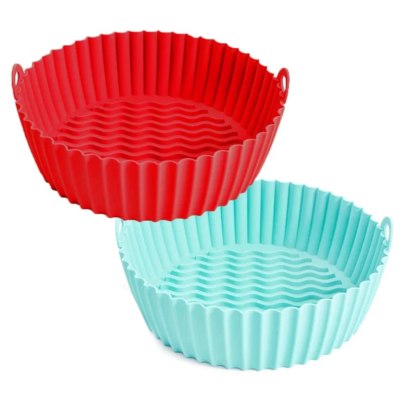 

Air Fryer Silicone Pot, Air Fryer Silicone Liners Basket, Reusable Air Fryer Oven Accessories, Easy Cleaning 7.5 Inch