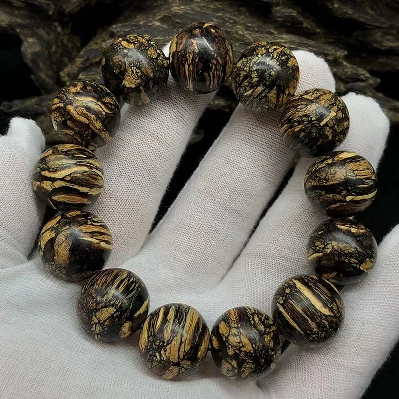 Вьетнамские бусины Arwood натуральный тигр пятно Киара Будда 20 мм * 12 шт. браслет с