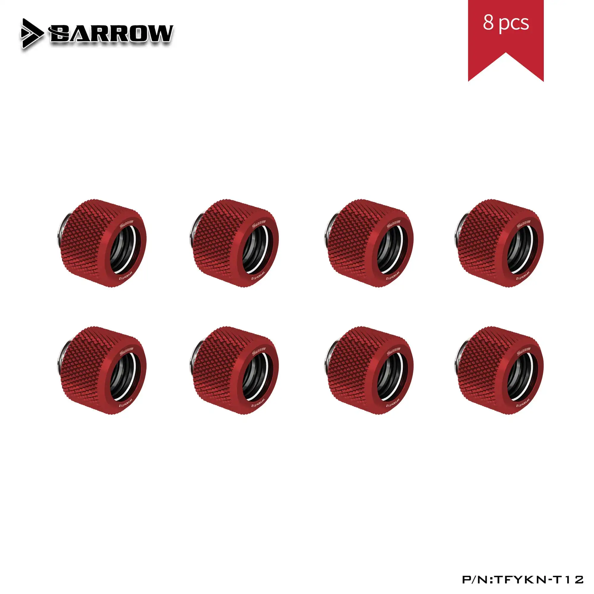 Barrow TFYKN-T12 8 шт фитинг для жесткой трубки G1/4 