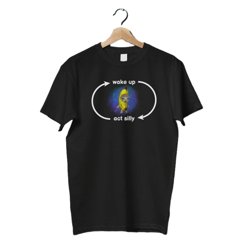 Повседневная мужская рубашка с круглым вырезом и коротким рукавом