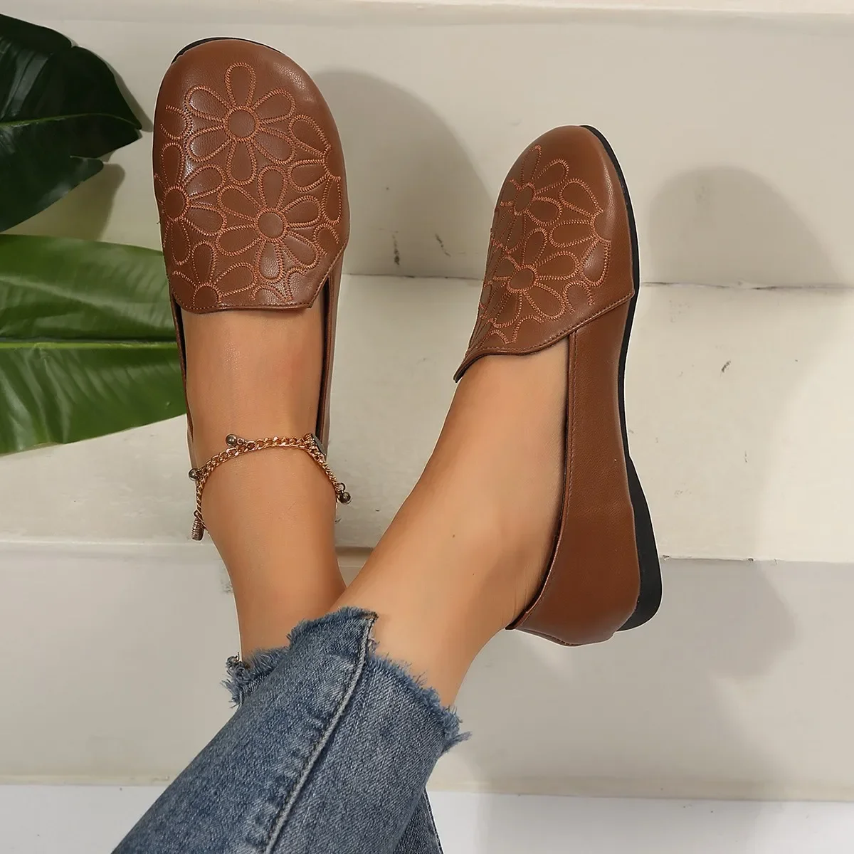 Arge Size модные осенние туфли для женщин новый стиль женская обувь на плоской