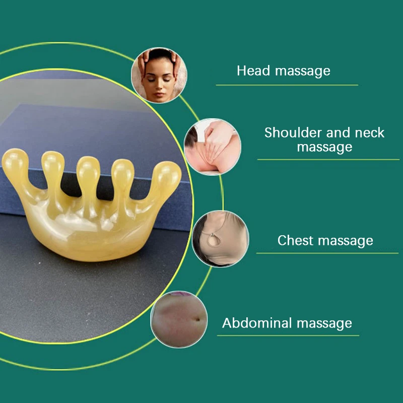 

1 Pcs Natural Ox Horn Pocket Comb Wide Toothed Comb SPA Guasha Scalp Massage Brush Hair Care Tool High Quality