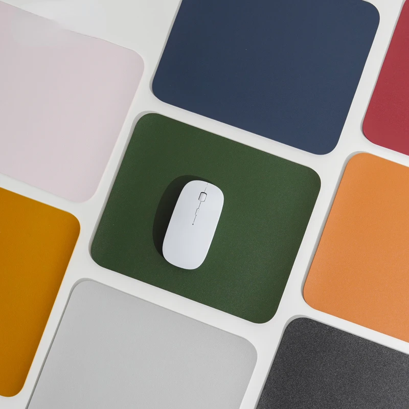 

Mouse Pad Small PU Leather Solid Color Simple Male and Female Desktop Laptop Student Office Mouse Pad