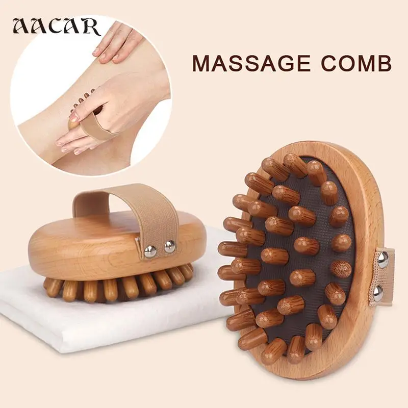 1pc Wood Air Cushion Body Meridian Massage Health Care Comb Brush Hairbrush Comb Scalp Hair Care Healthy Bamboo Comb