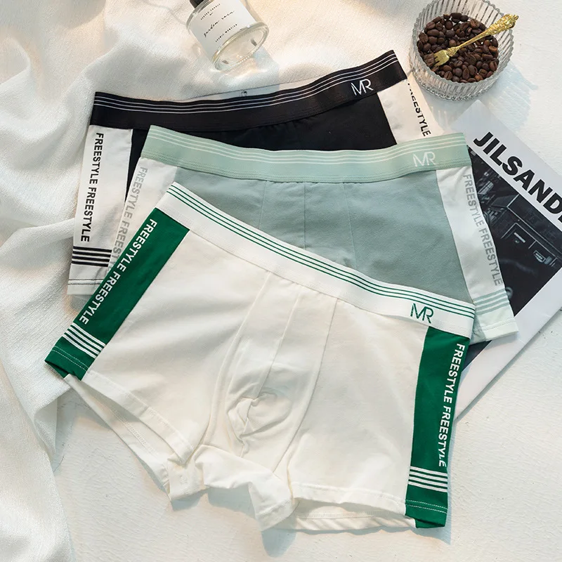 Men's Underwear Cotton Antibacterial Boxer Shorts 3PC