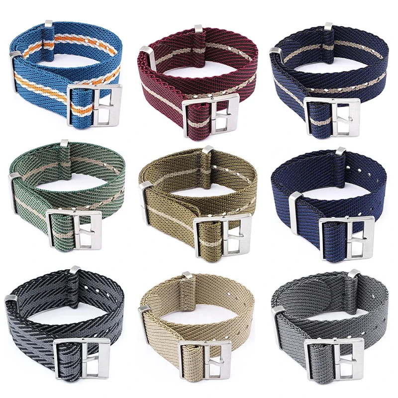 Тканый нейлоновый ремешок 18/20/22/24 мм пряжка из нержавеющей стали для мужчин и