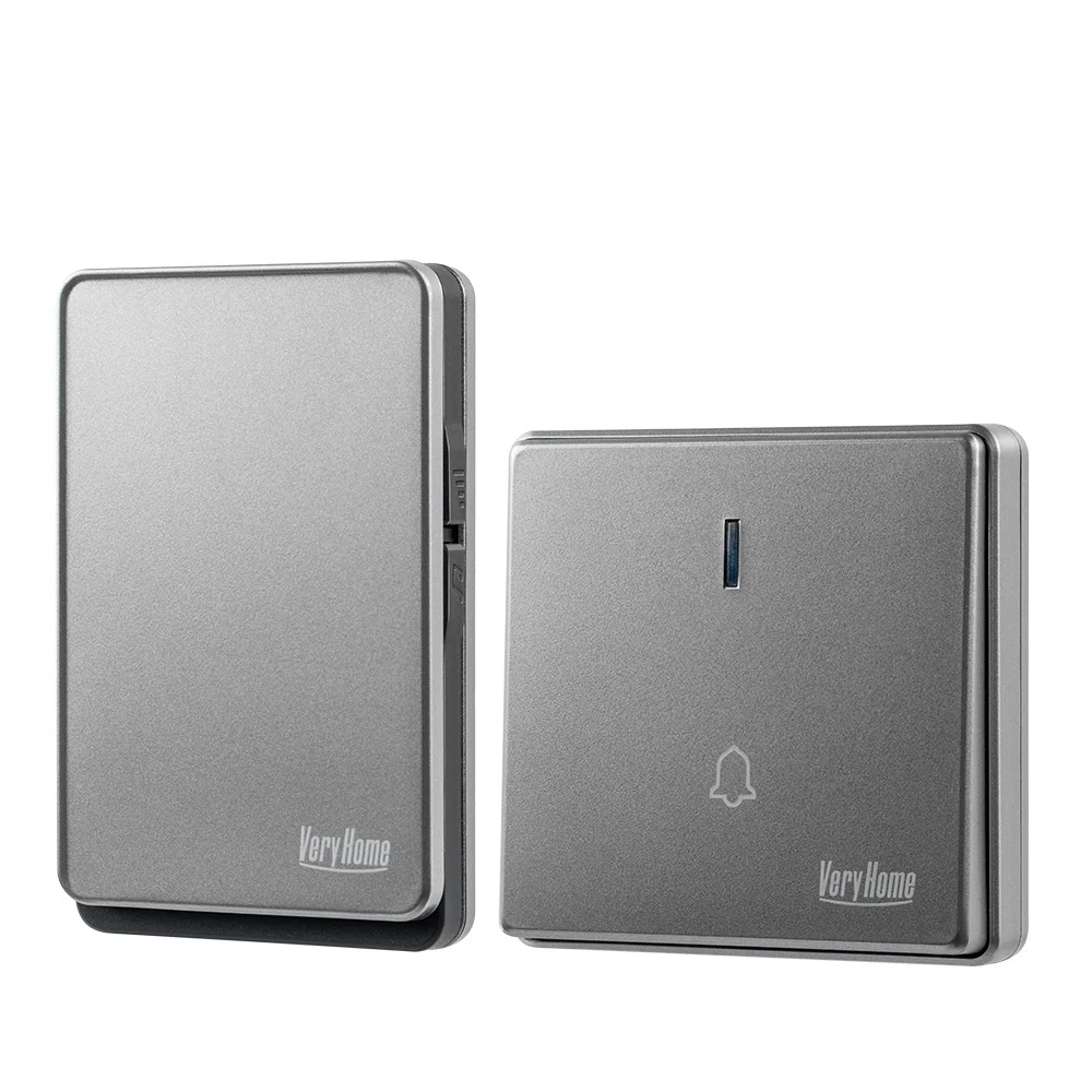 

Беспроводной дверной звонок с автономным питанием, большая кнопка, дальность действия 120 м, регулируемая громкость 90 дБ, водонепроницаемость и простая установка