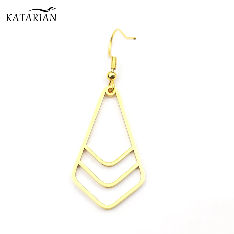 

Personality Geometry Earrings stainless steel stereo Long Earring Women Fashion Jewelry Gift