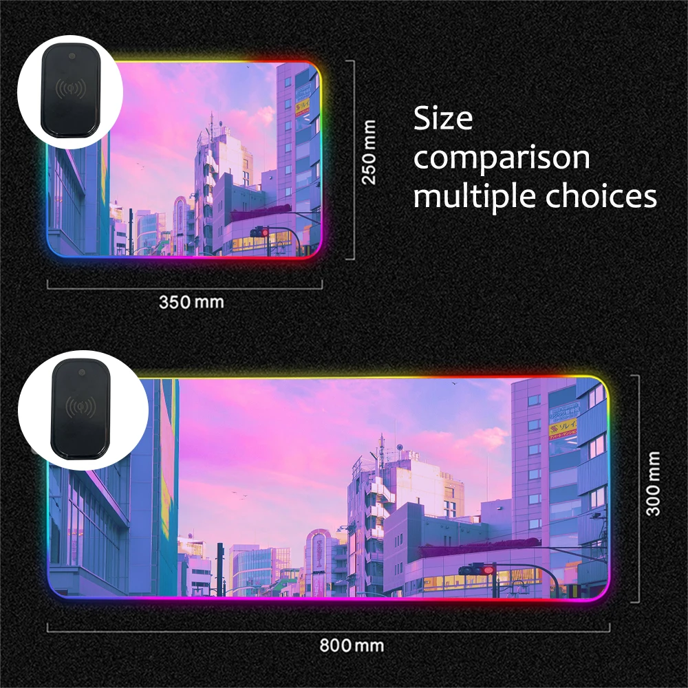 

MRGLZY Mobile Phone Wireless Charging Mouse Pad Anime Kawaii Pink Moon Keyboard Office Gaming Computer Desktop Protection Comput