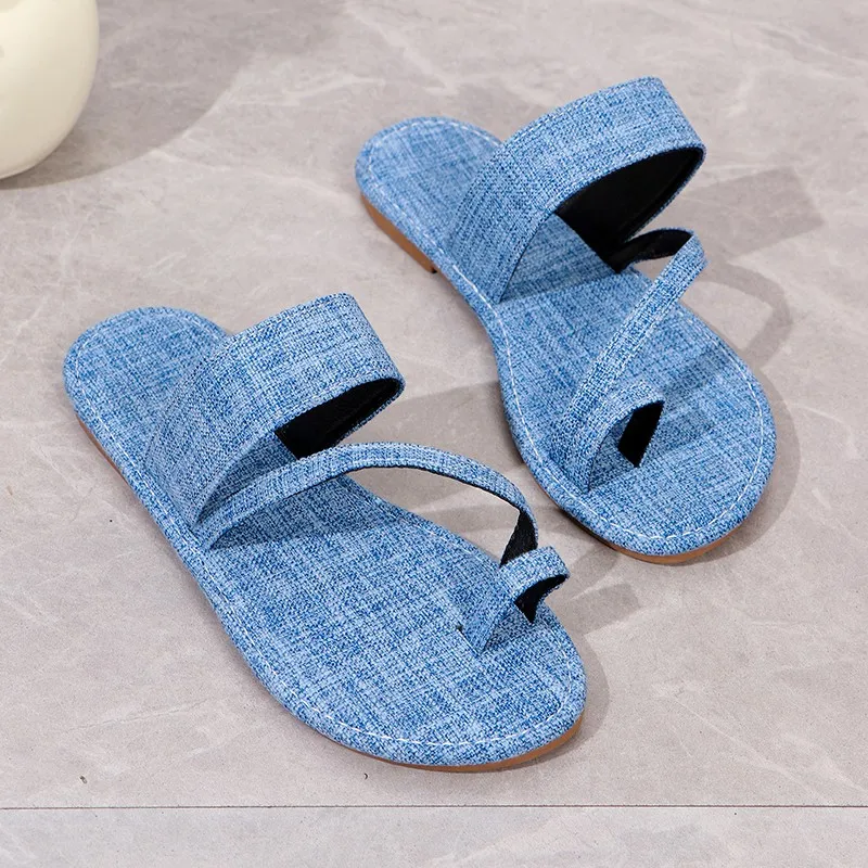 Женские джинсовые шлепанцы Sz36-43 дизайнерские брендовые сандалии с открытым