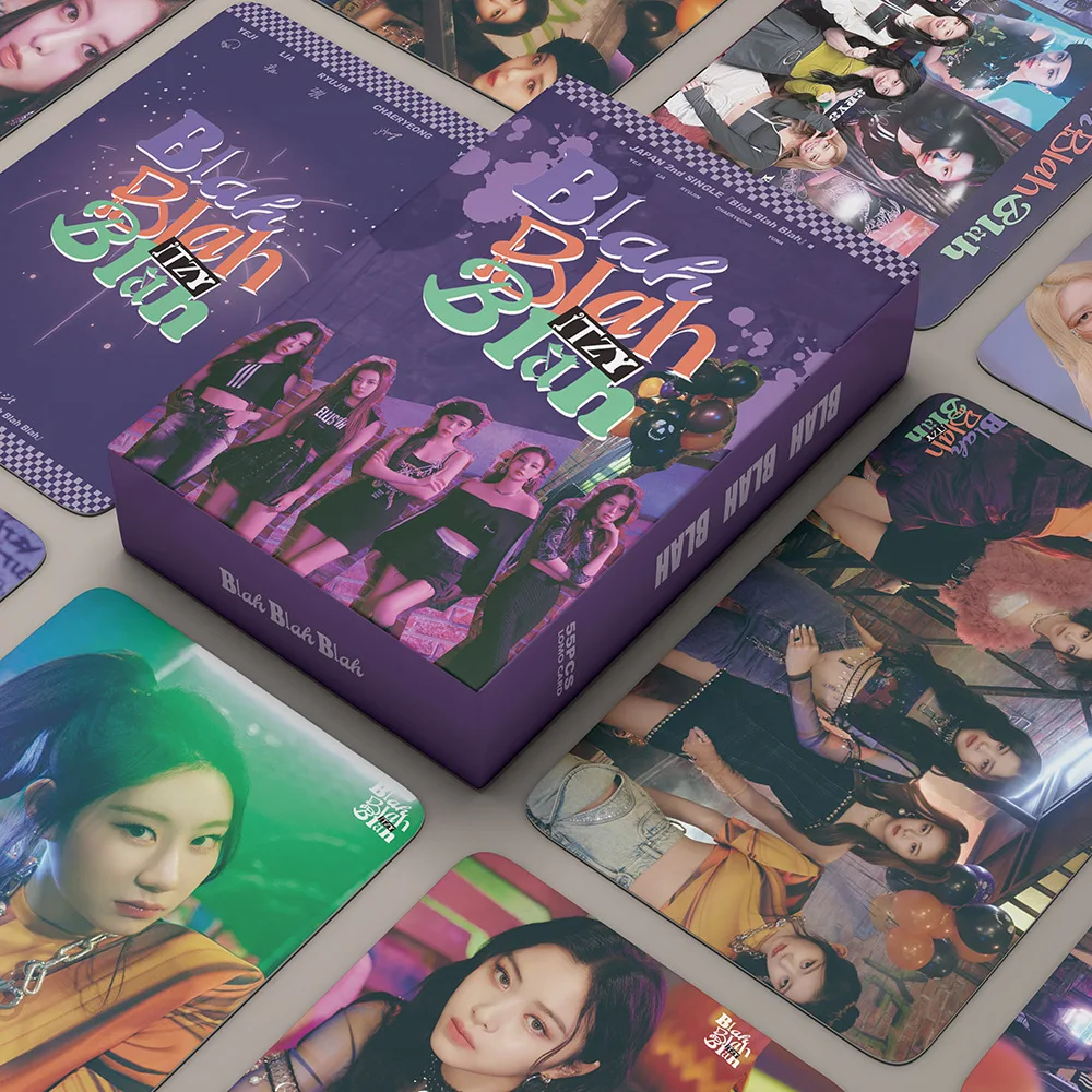 

55Pcs/Set Kpop Lomo Card ITZY New Album BLAH BLAH BLAH Photo Print Cards Poster Picture Wholesale Fans Gifts Collection