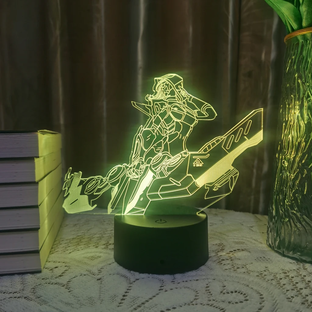 

LOL League of Legends игровая фигурка Ashe Jinx Zed 3D светодиодная неоновая Ночная лампа для детской гостиной красочный Декор Рождественская лампа подарок