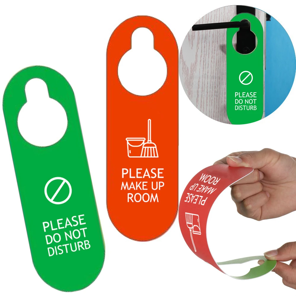 

Tag Double-sided Hotel Bulletin Board Door Knobs Hanger Pendant Cleaning Label Door Hanger Tags Do Not Disturb Signs
