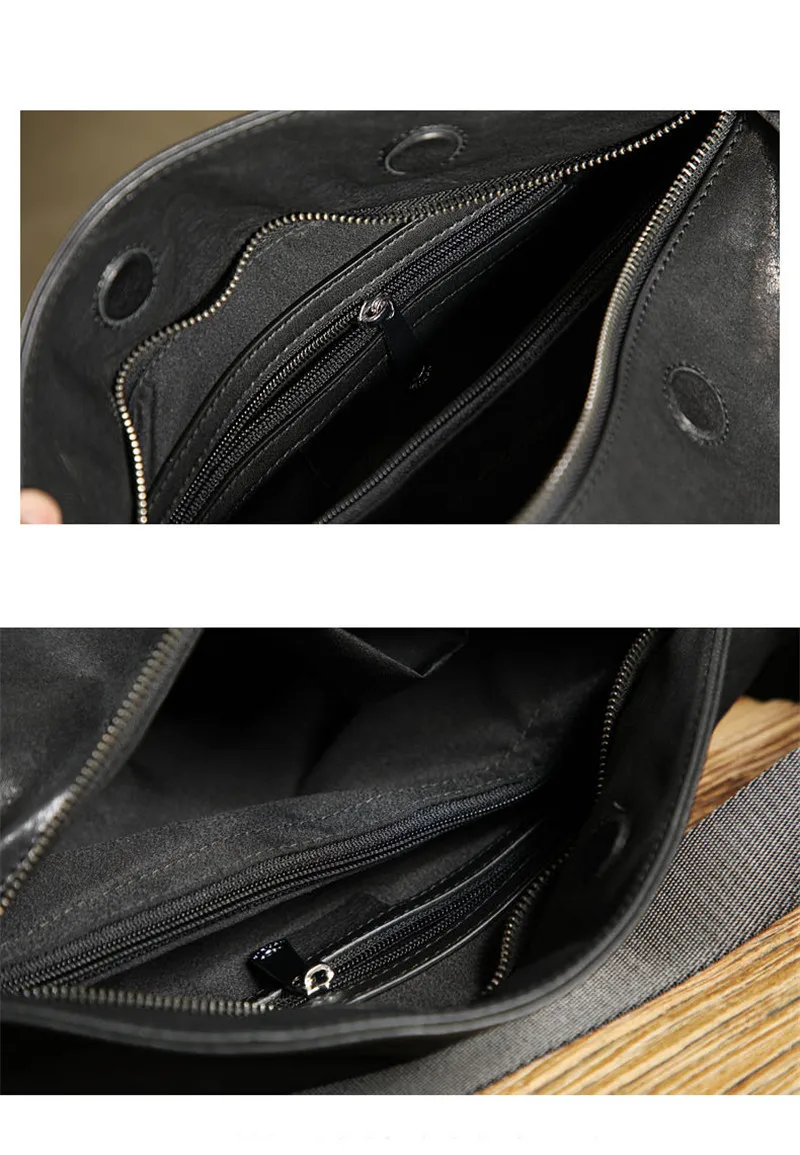 Fashion designer luxury genuine leather men's crossbody bags casual organizer high quality real cowhide sport black shoulder bag
