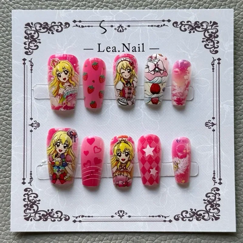 Pripara Aikatsu маникюр накладные ногти Kawaii изысканный студенческий декор с героями мультфильмов аксессуары ювелирные изделия Hoshimiya Ichigo косплей (art.: 3920d0bfc5534) - 3920d0bfc5534
