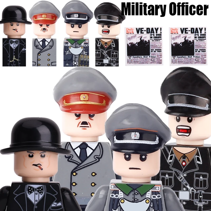 

Немецкий военный офицер времен Второй мировой войны, строительные блоки, 1 мировая война, фигурки солдат, военная пехота, строительные блоки оружия, игрушки, подарки для мальчиков