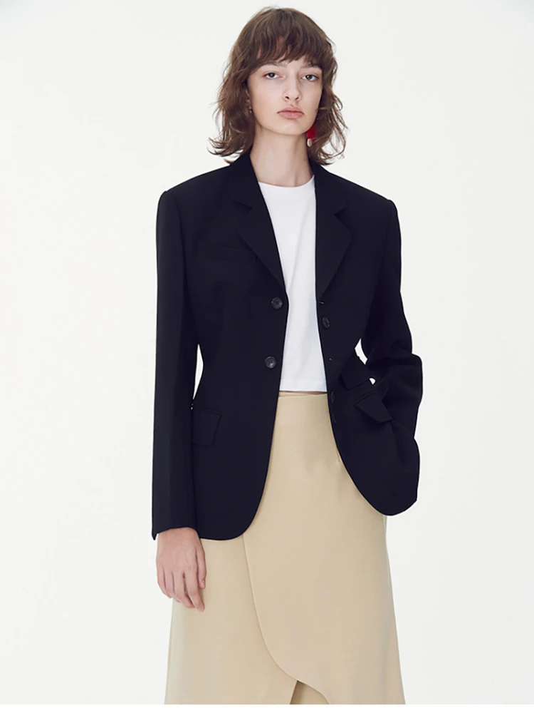 abrigo negro mujer entallado – Compra abrigo negro entallado con envío gratis en AliExpress version