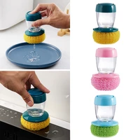 soap dispensing palm brush washing liquid dish brush soap pot utensils with dispenser cleaning kitchen bathroom cleaning tools