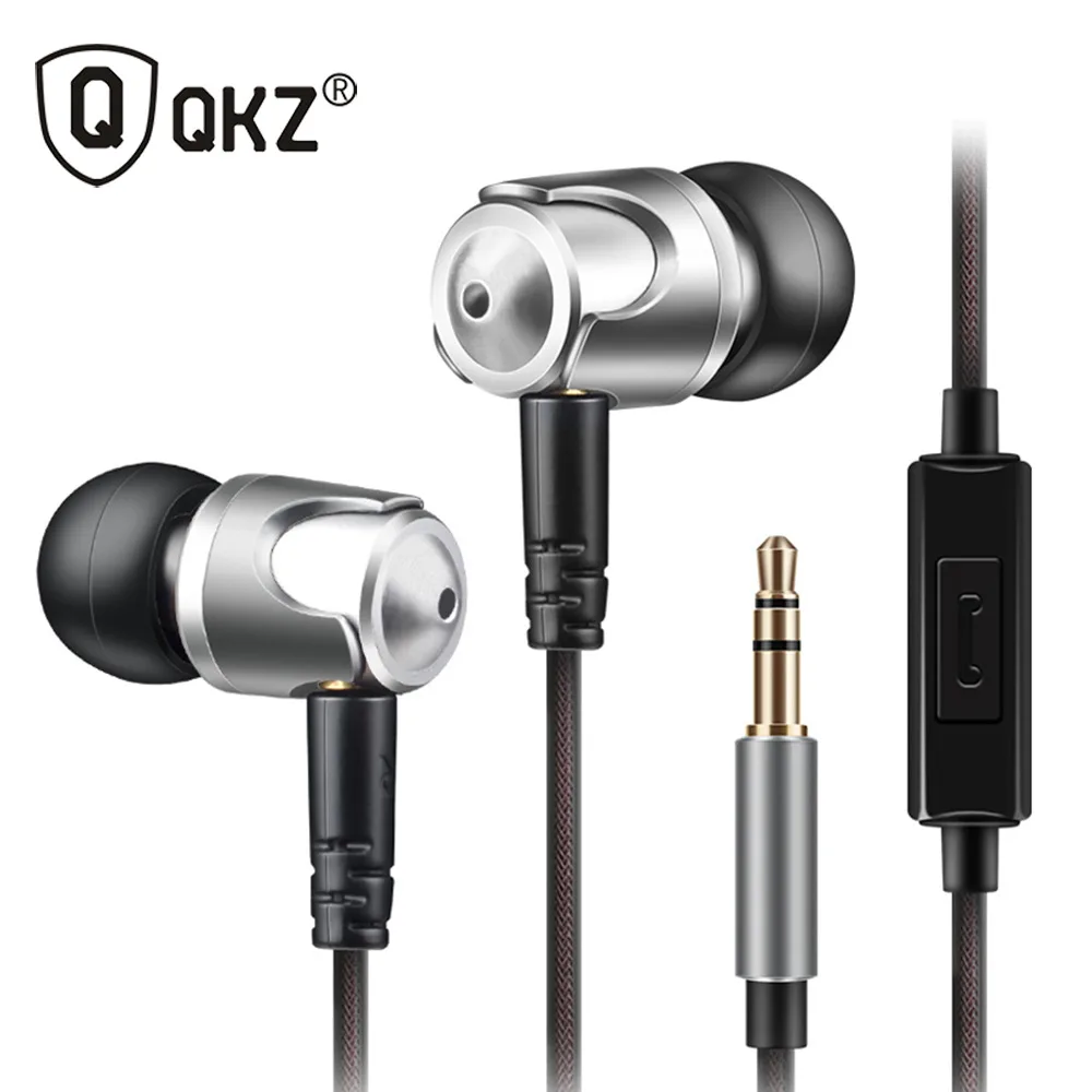 

High Quality QKZ DM4 In Ear Earphones Dynamic With Mic Microphone Hybrid Unit HIFI Earphone Noise Cancelling Sports Headphone