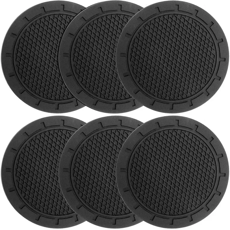 

2Pieces Car Cup Mat Waterproof Vehicle Coaster Rubber Water Cup Bottle Holder Non-slip Pad For Auto Car Interior Accessories